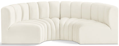 Arc - Velvet 4 Piece U-Shaped Modular Sofa