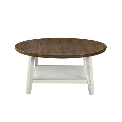 Flaherty - 3 Piece Occasional Set (1 Coffee & 2 End Tables) - Brown / White