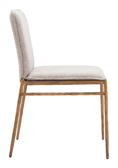 Nordvest - Dining Chair - Beige / Gold