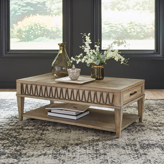 Devonshire - Drawer Cocktail Table - Weathered Sandstone