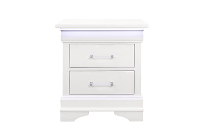 Charlie - Nightstand With LED - White