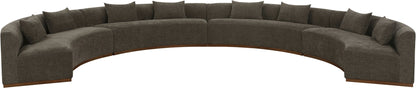 Avanti - Chenille Fabric Upholstered 4 Piece Modular Sectional