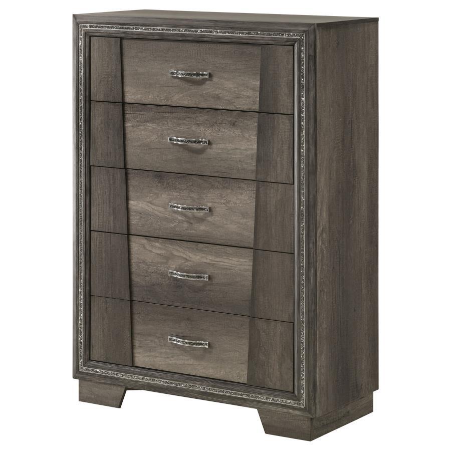 Janine - 5-Drawer Chest - Gray