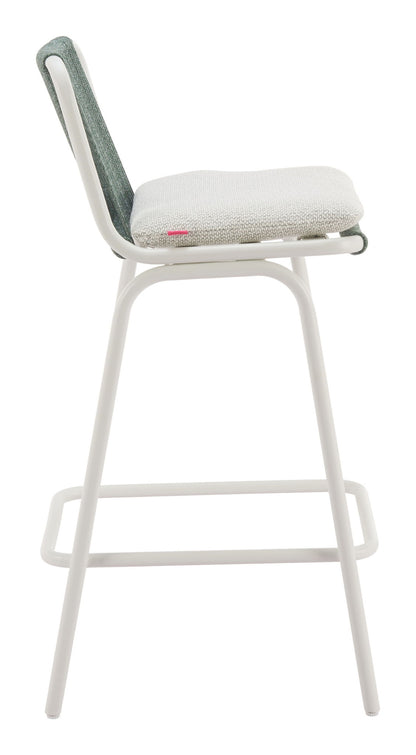 Luft - Outdoor Barstool (Set of 2) - White & Green