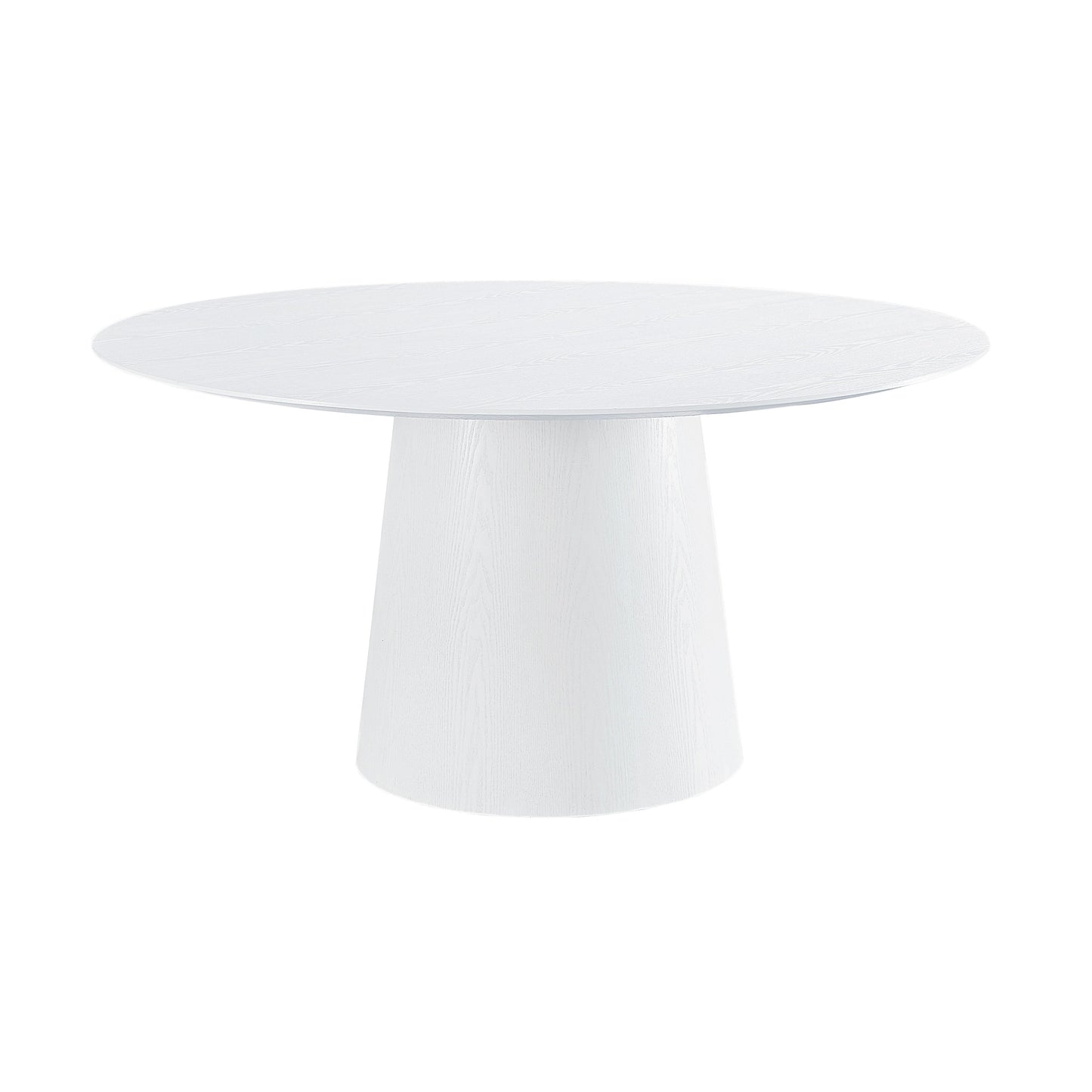 Pauline - 62" Round Dining Table - White Ash