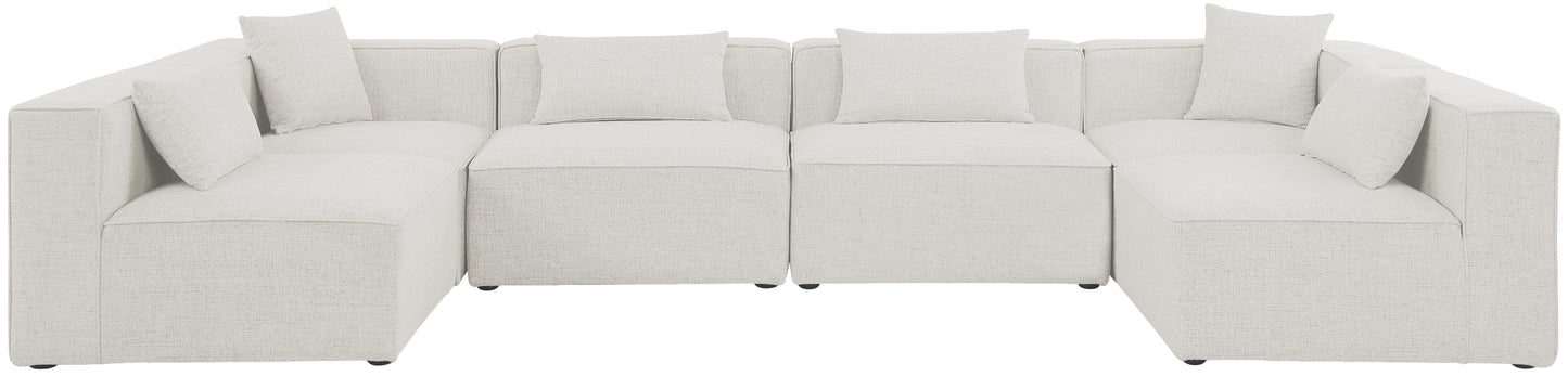 Cube - Modular Sectional 6 Piece - Cream