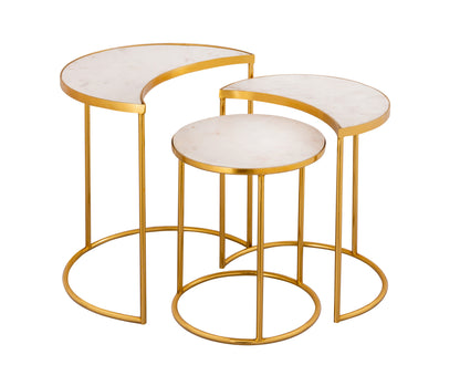 Crescent - Nesting Tables - White