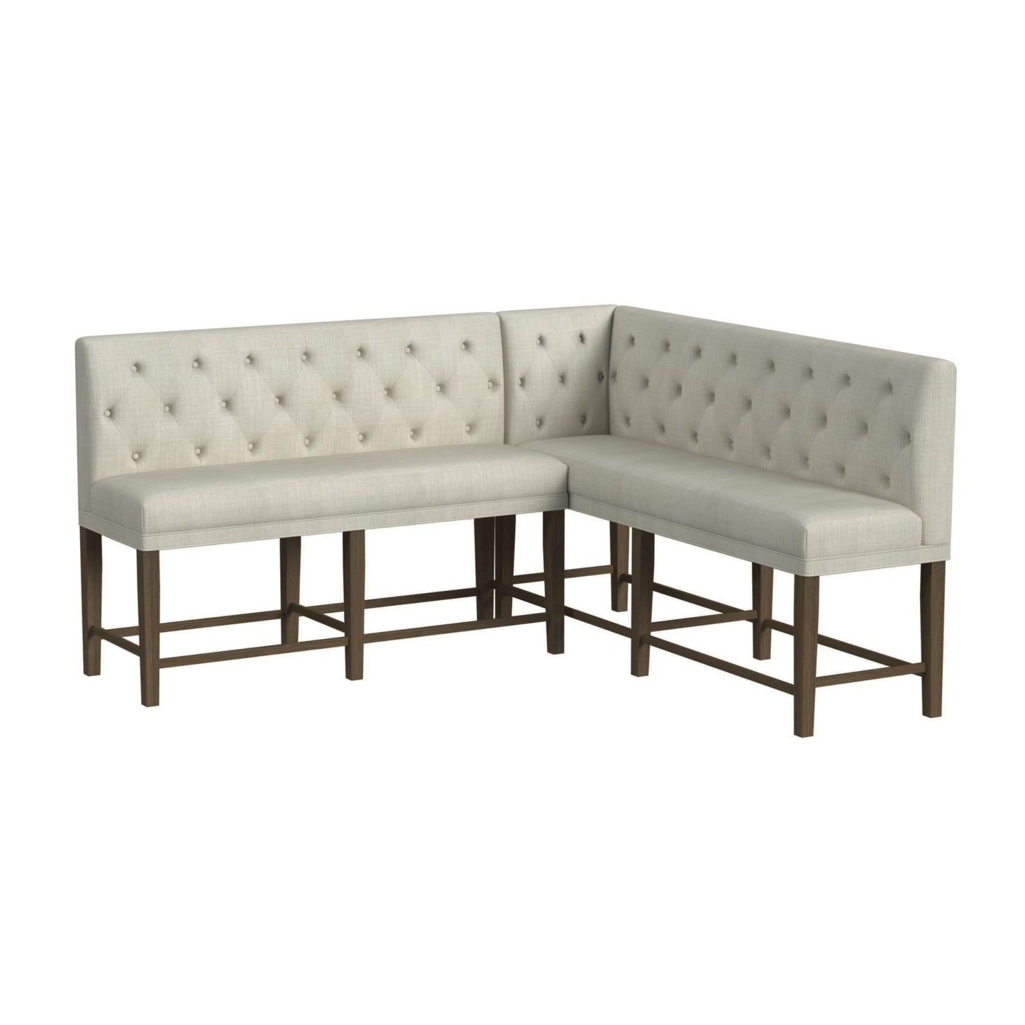 Peyton - Sectional Sofa Counter Set - Pearl Silver
