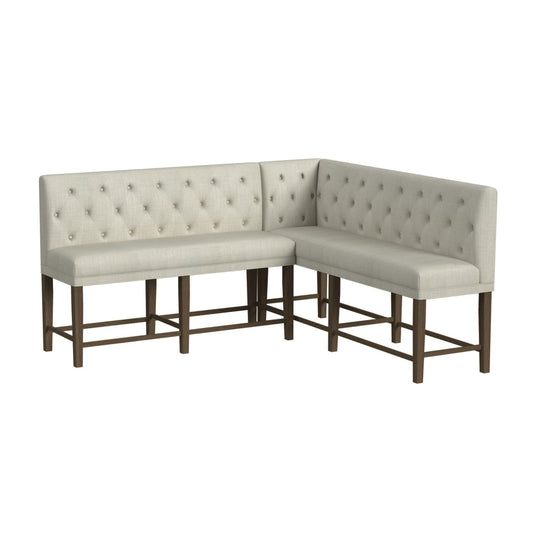 Peyton - Sectional Sofa Counter Set - Pearl Silver