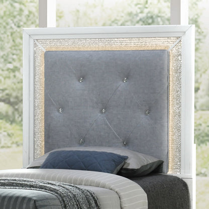 Reflections - Upholstered Panel Headboard With Lights
