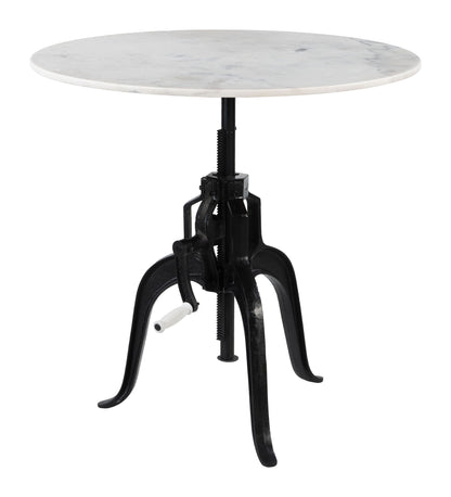 Mufid - Bistro Table - White & Black