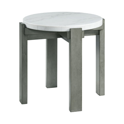 Rosamel - Round End Table - Gray