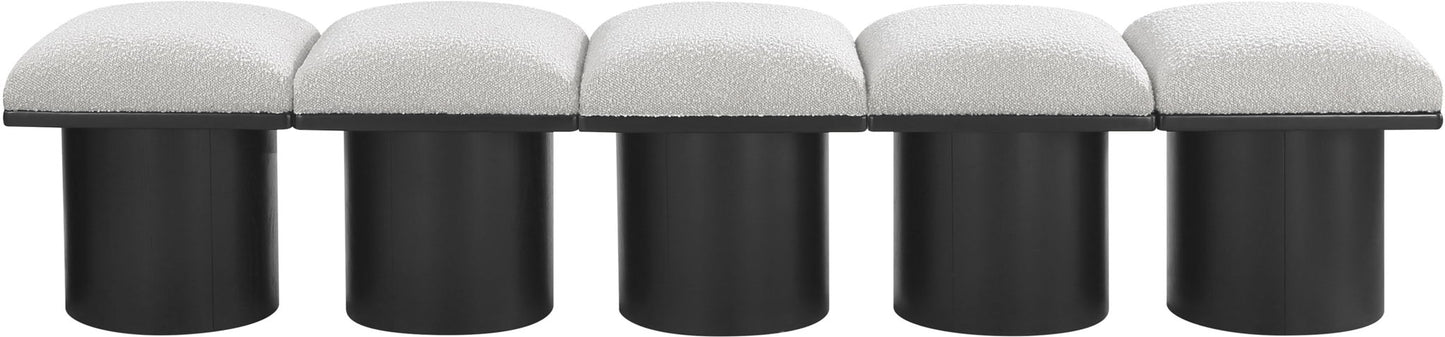 Pavilion - 5 Piece Modular Bench With Black Base