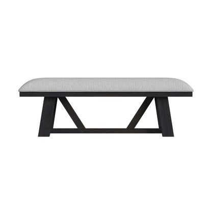 Transcend - Dining Bench - Charcoal / Light Gray