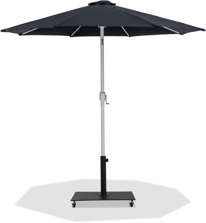 Fiji - Aluminum Patio Umbrella With Square Black And White Base