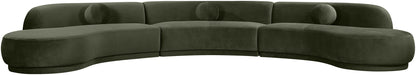 Avra - 177.5" Velvet Performance Fabric Upholstered Sectional