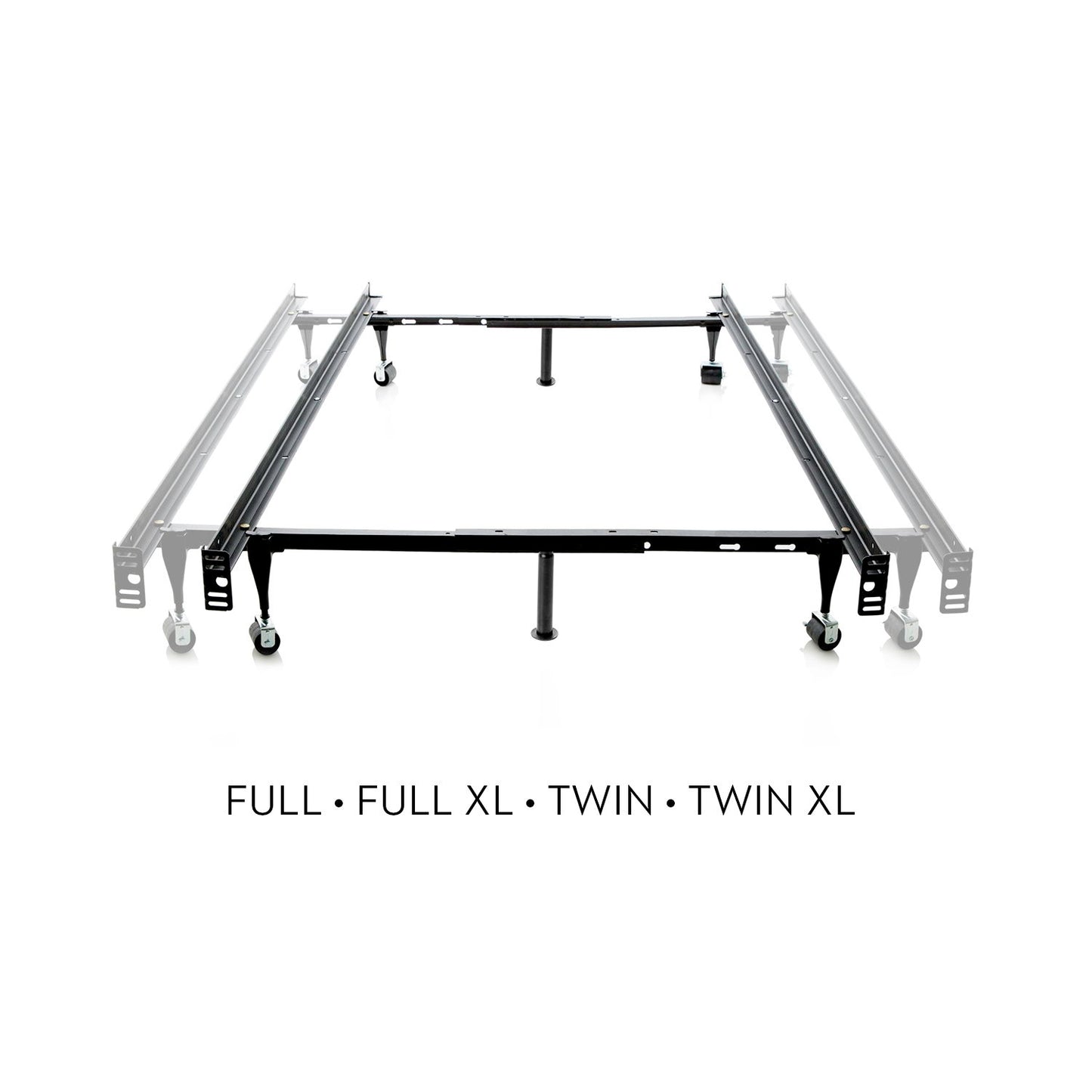 Twin Over Full Adjustable Bed Frame - Glides