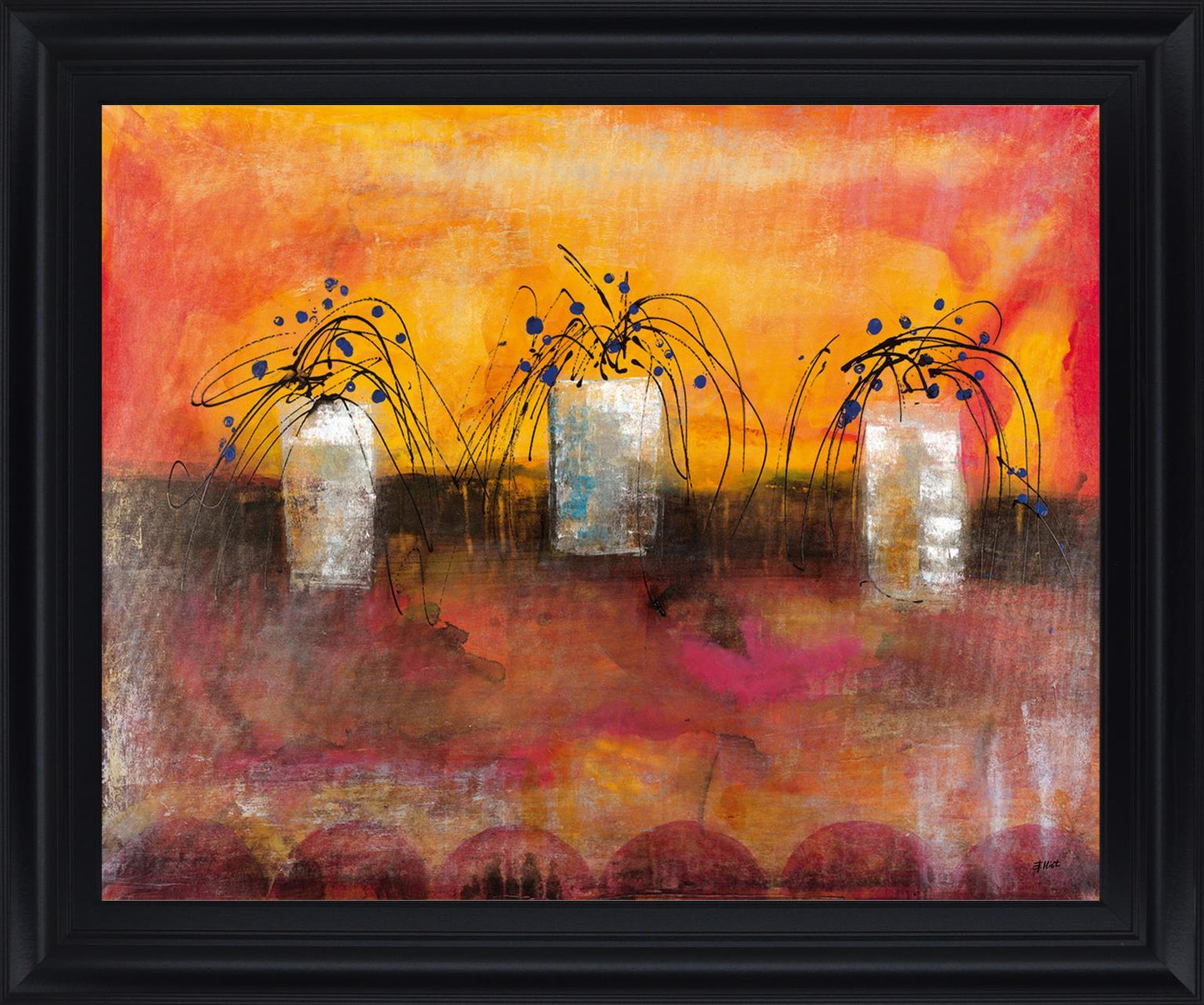 Sunlit Trio - 28" x 34" Framed Wall Art