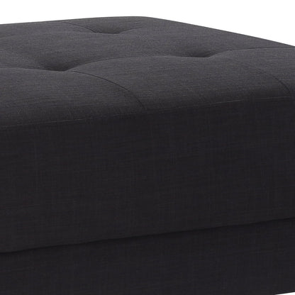 Riveredge - Fabric Milan Ottoman - Black