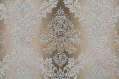 Sorina - Sofa With 7 Pillows - Velvet, Fabric & Antique Gold