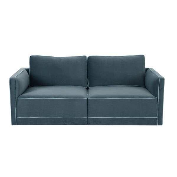 Willow - Modular Loveseat - Misty Blue