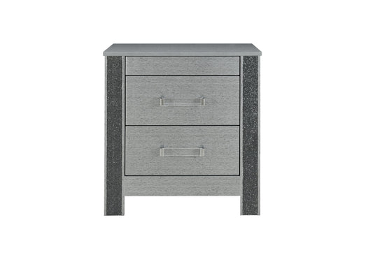 Logan - Nightstand - Silver