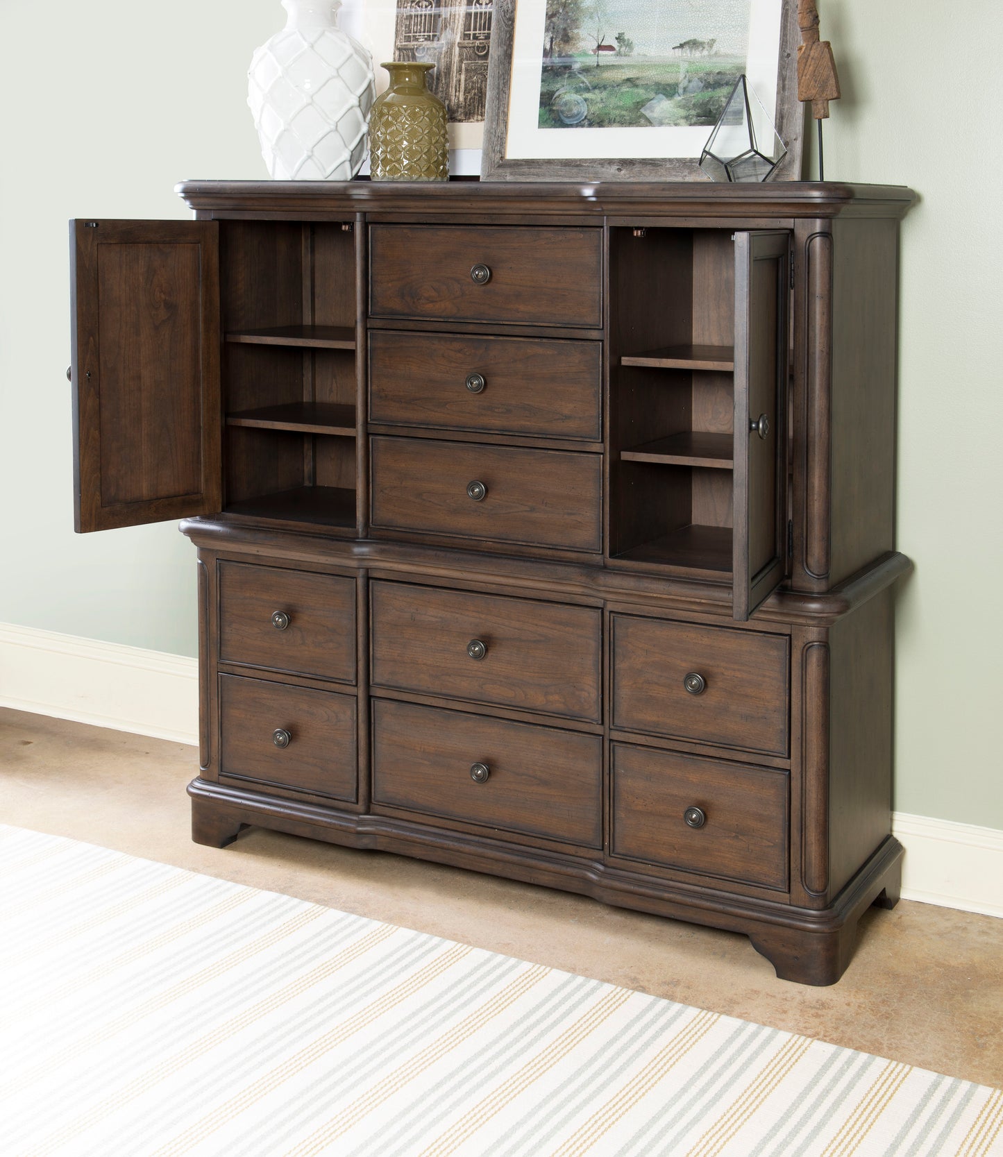 Stafford - Door Chest - Dark Brown