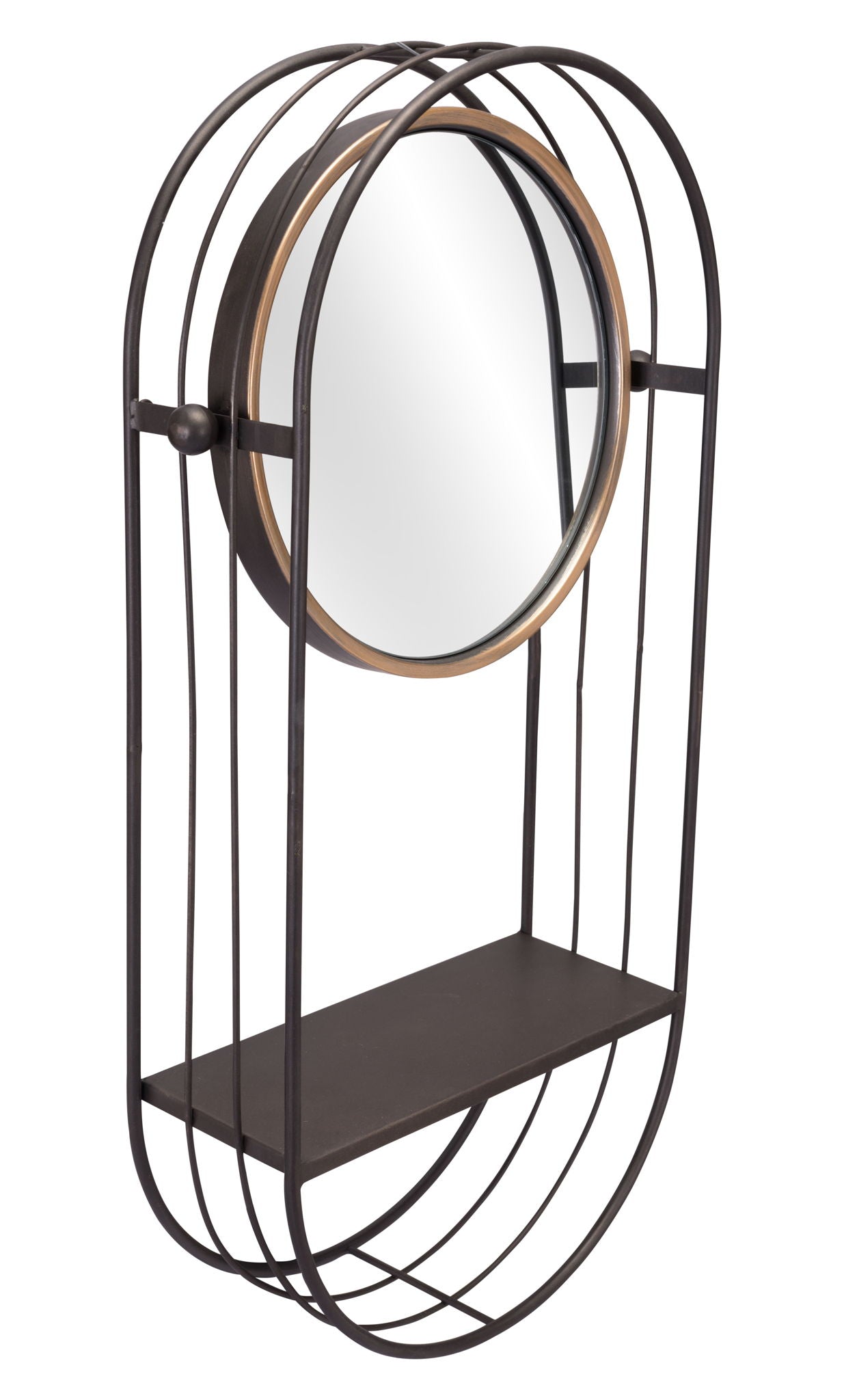 Saroni - Mirror Shelf - Gray