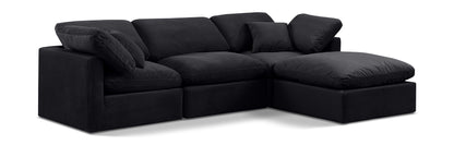 Indulge - Velvet 4 Piece Modular Sectional With Chaise