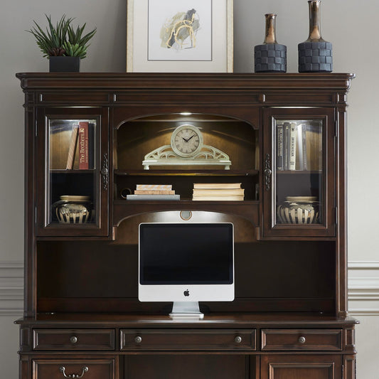 Brayton Manor - Jr Executive Credenza Hutch - Cognac