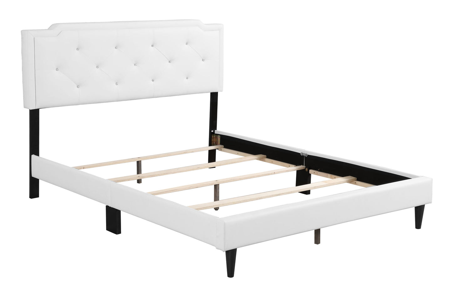 Glory Furniture - Deb - Faux Crystals Tufted Bed
