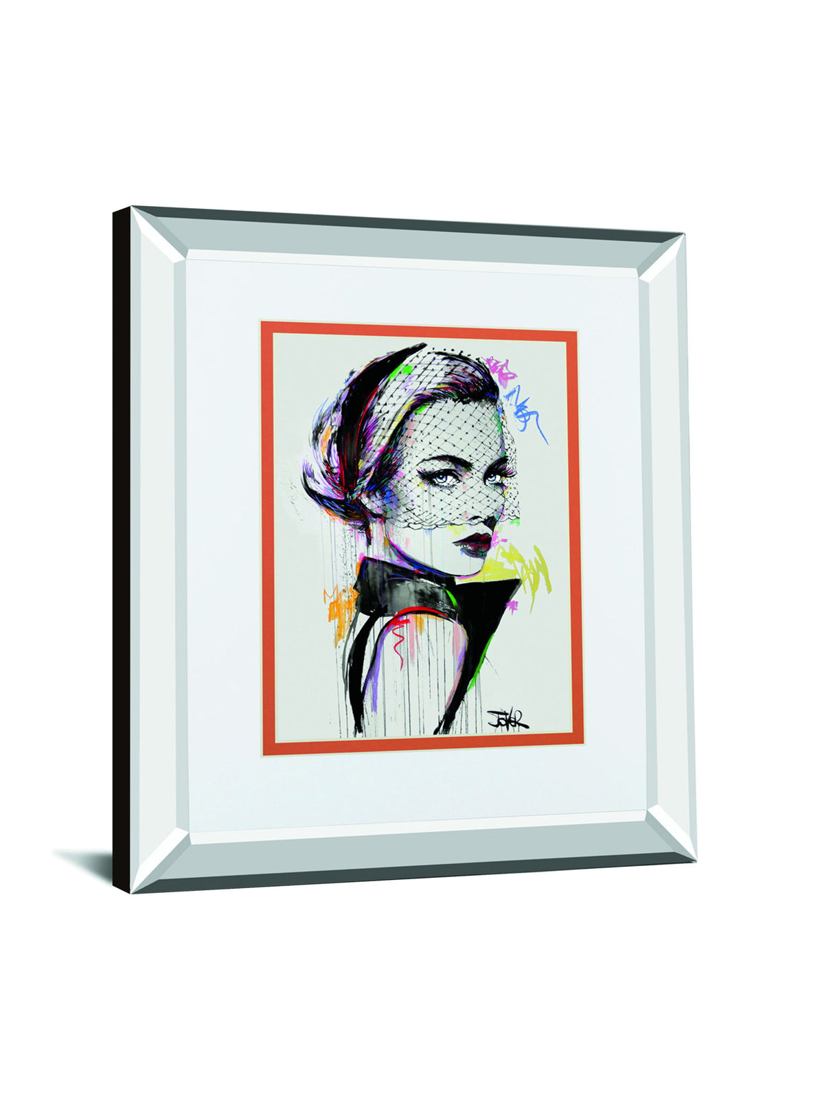 Virginia By Loui Jover Mirrored Frame - White