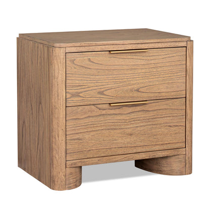 Alden - Nightstand (2 Drawers, Power With 2 Outlets, 1 USB & 1 USB-C) - Stonewashed