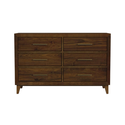 Malia - 6-Drawer Dresser - Walnut