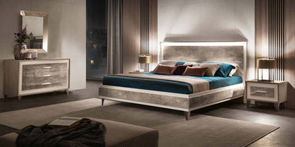 ArredoAmbra - Bed With Wooden Headboard