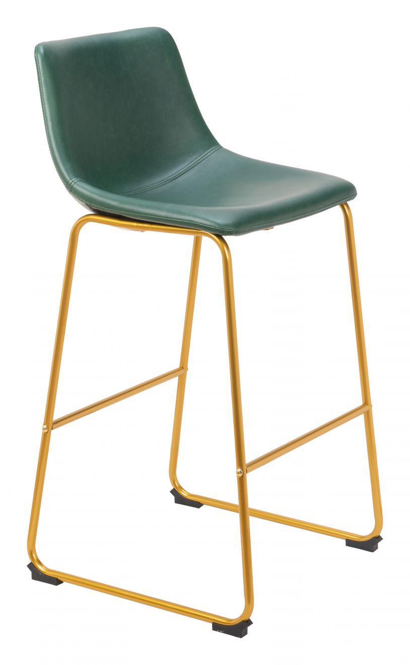 Augusta - Barstool (Set of 2) - Green & Gold