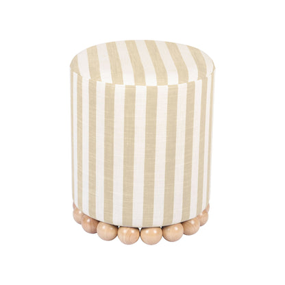 Dex - Striped Linen Ottoman