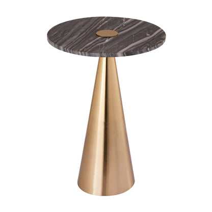 Addyson - Marble Side Table - Dark Gray
