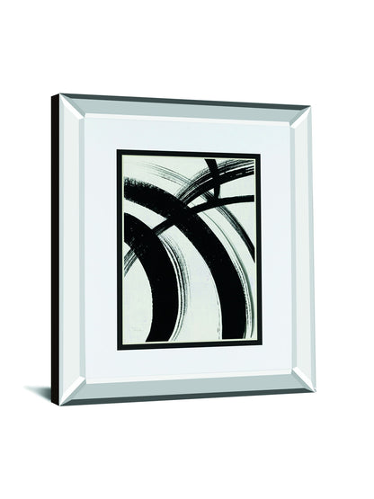 Spontaneous I By Farida Zaman Mirrored Frame - Black