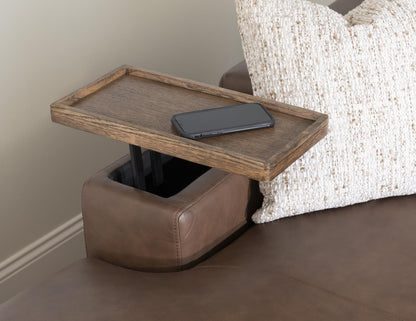 Solana - RAF Storage Chaise - Positano Clay / Warm Oak