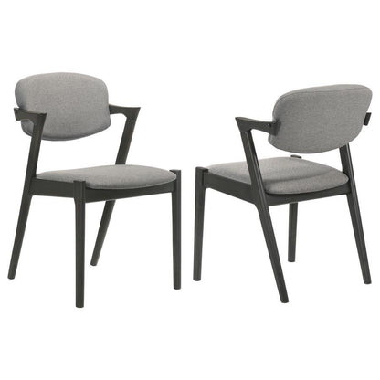 Stevie - Padded Wood Dining Arm Chair (Set of 2) - Black