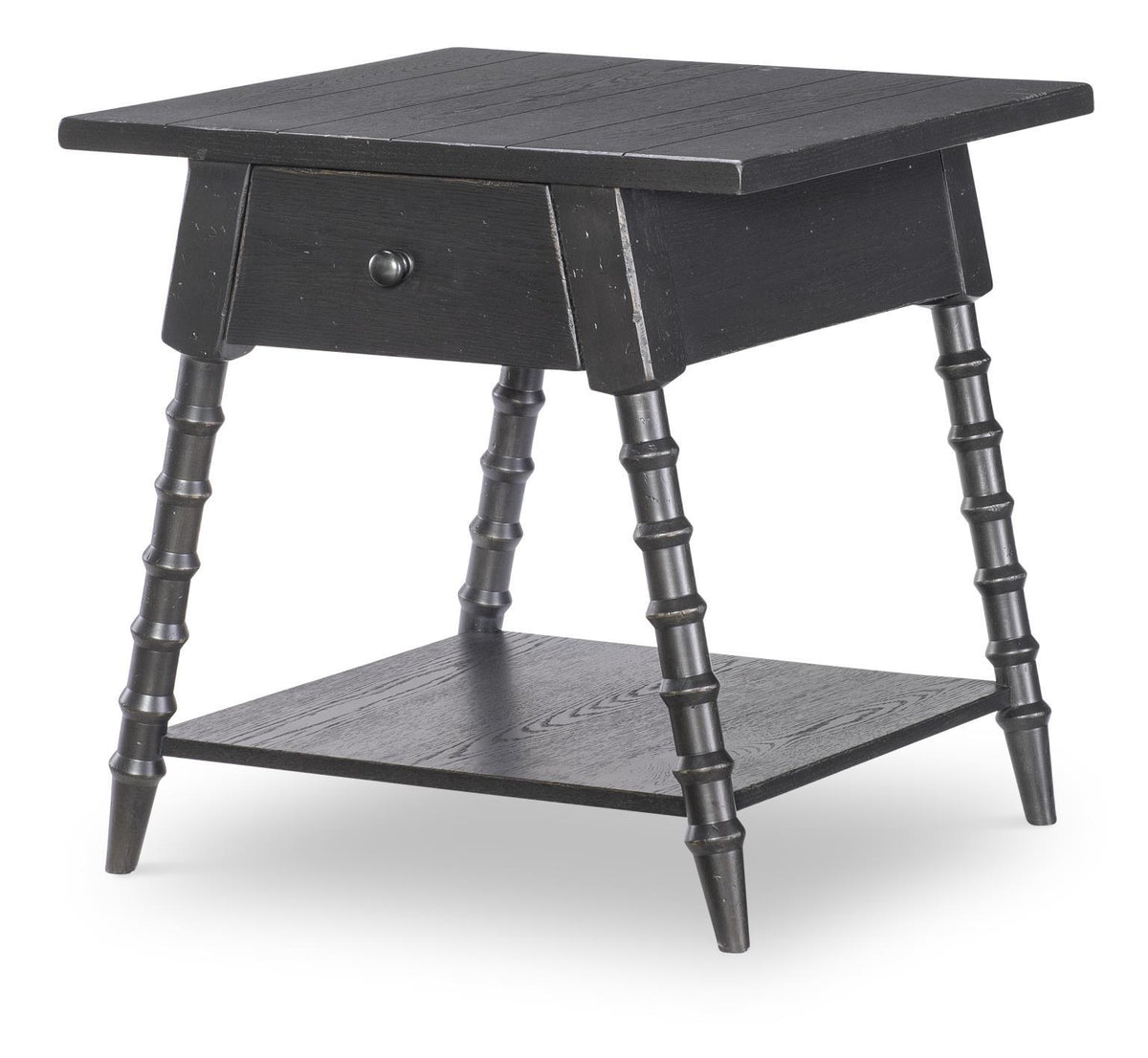 Vintage Market - Splayed Bobbin Leg 1 Drawer End Table
