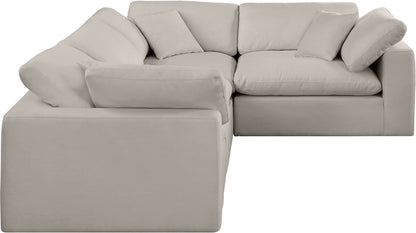 Comfy - 4 Piece Linen Fabric Modular Sectional