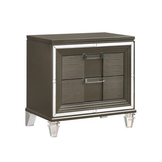 Twenty Nine - 2-Drawer Nightstand With USB - Dark Brown