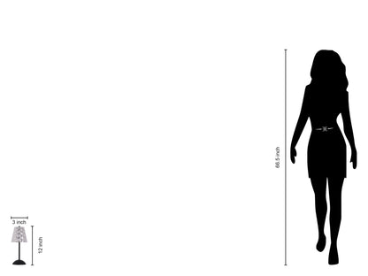 "Crystal Radiance I" Rechargeable LED Metal Accent Lamp (Set of 2) - Matte Black / Clear