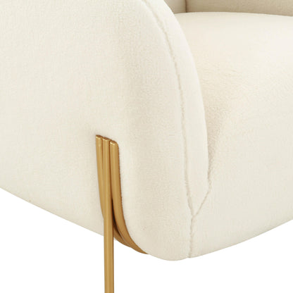 Kandra - Shearling Accent Chair - Cream