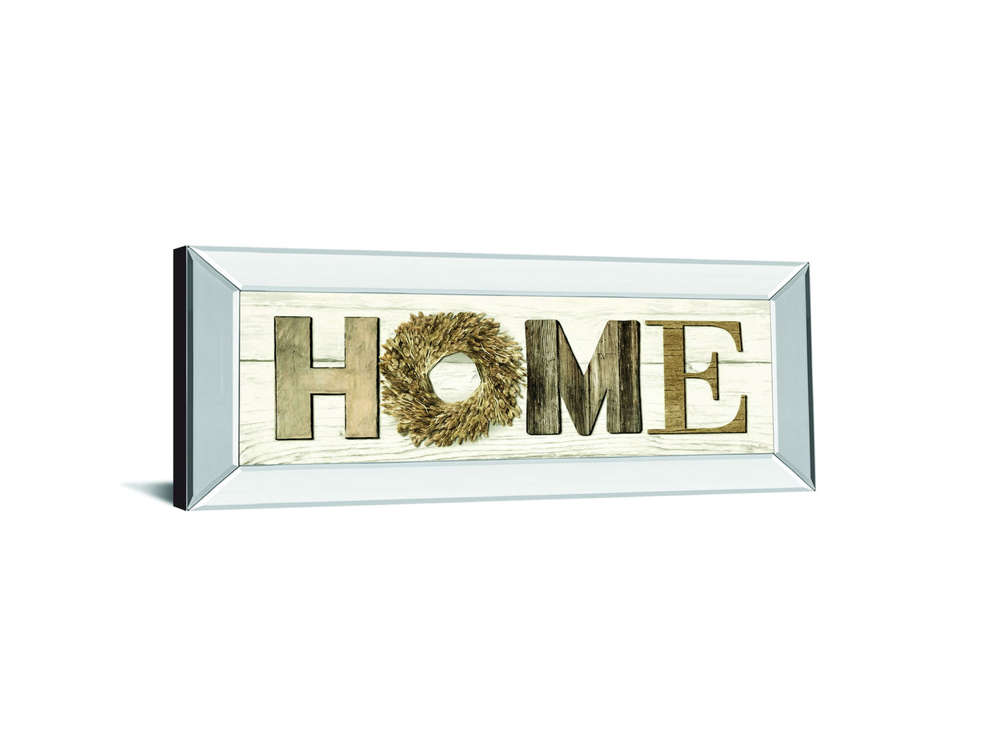 Home By Lori Deiter - Mirror Framed Print Wall Art - Dark Brown