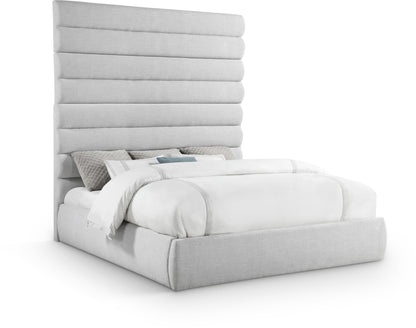Adam - Linen Fabric Bed With 89" Headboard