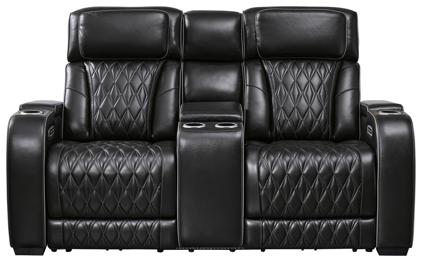 Boyington - Power Reclining Loveseat With Console/Adj Hdrst