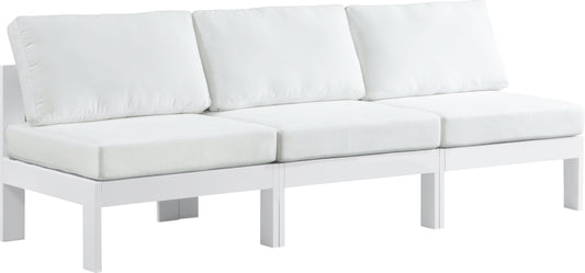 Nizuc - Outdoor Patio Modular Sofa - White - Fabric - Modern & Contemporary